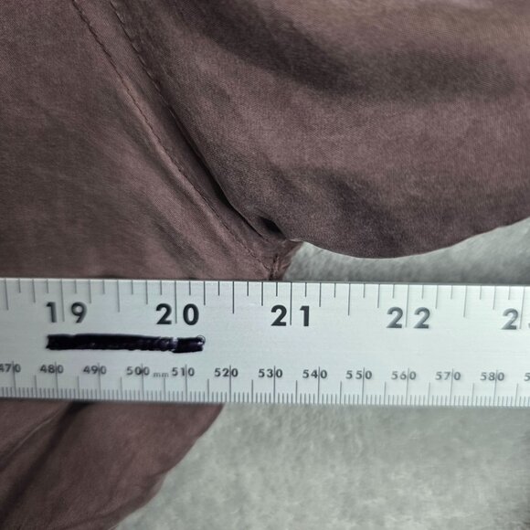 Womens Vintage Outbrook Brown 100% Silk 2 Piece Jacket & Pant Set Outfit Size S - Picture 5 of 14